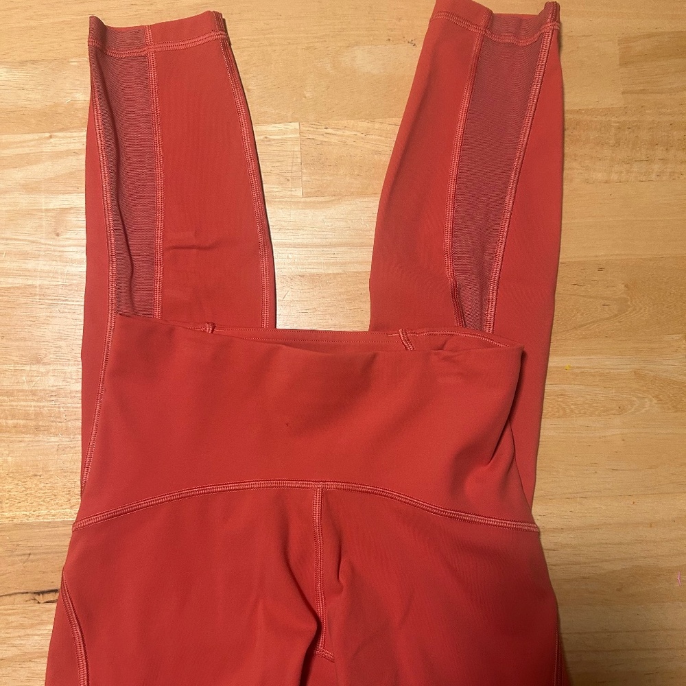 Lululemon Red High Rise Yoga Leggings